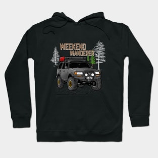 Toyota Land Cruiser Weekend Wanderer - Grey Toyota Land Cruiser for Outdoor Enthusiasts Hoodie